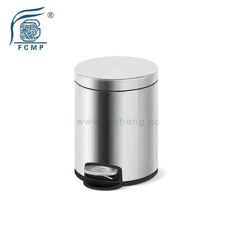 Round Stainless Steel Kitchen Pedal Garbage Can
