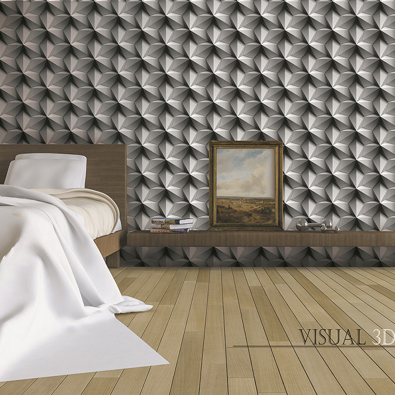 Modern Design Waterproof PVC 3D Wallpaper for Background Walls Decor