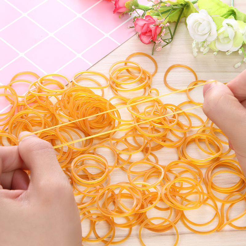#25 Rubber bands,Clear yellow rubber bands,Elastic,Office supplies rubber bands