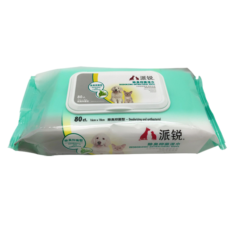 Pet Deodorizing Antibacterial Wipes 80CT