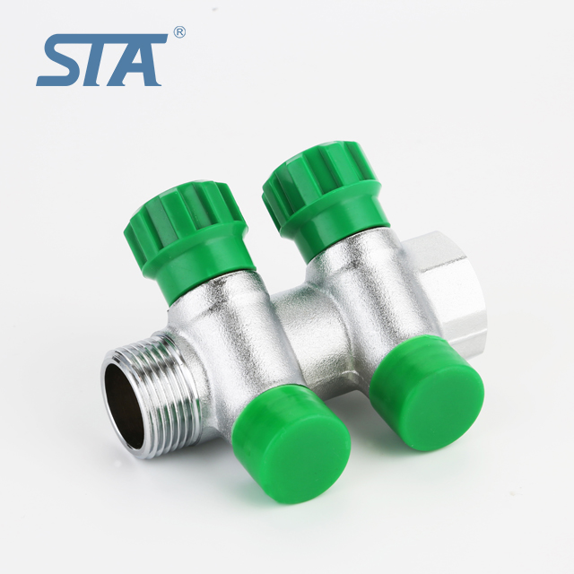 STA.5019 Underfloor Heating System Brass 3 Way Manifold