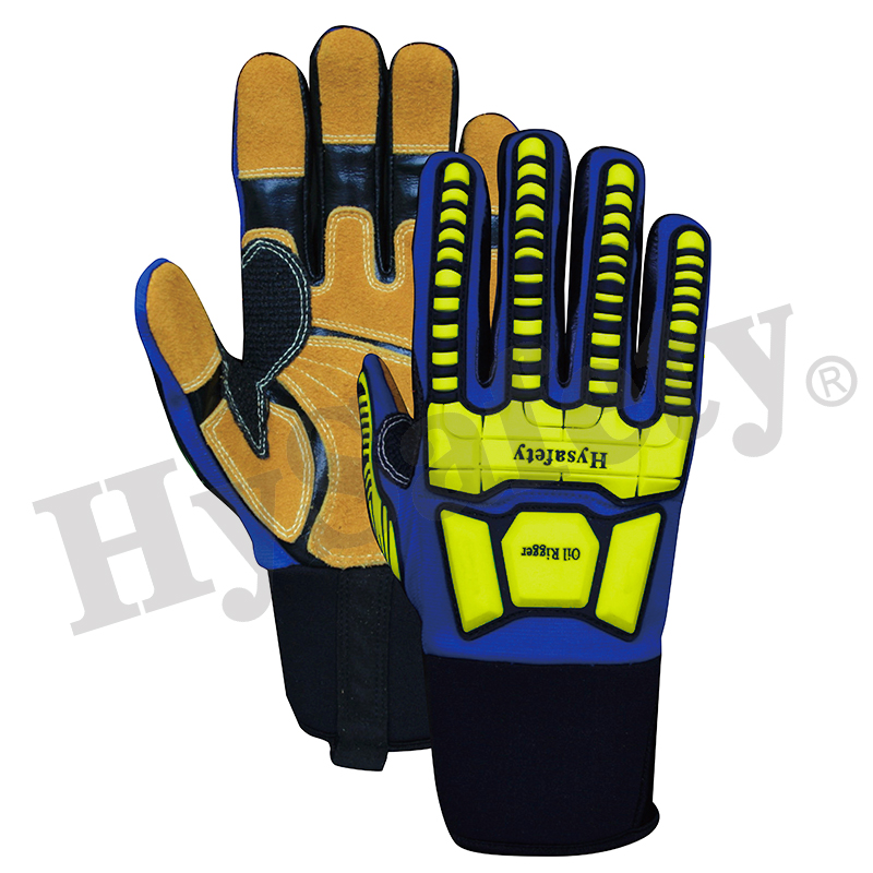 Heat Resistant glove, high heat glove, contact heat 100℃， leather glove,impact glove