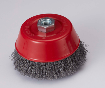 Crimped cup wire brush
