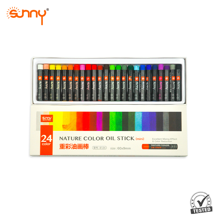 Best quality OEM round shape natural color oil stick oil pastel for kids and artists with low price