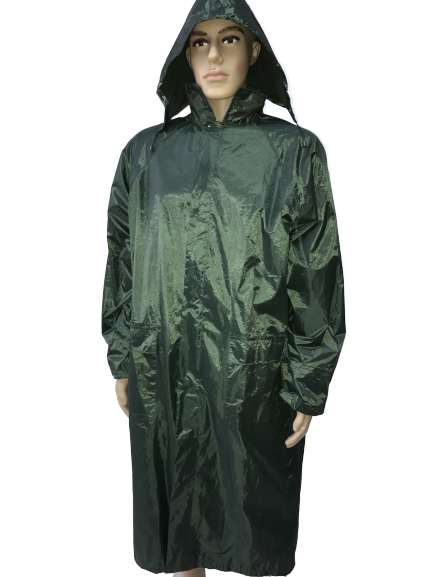 160T Polyester/PVC Raincoat Long Coat