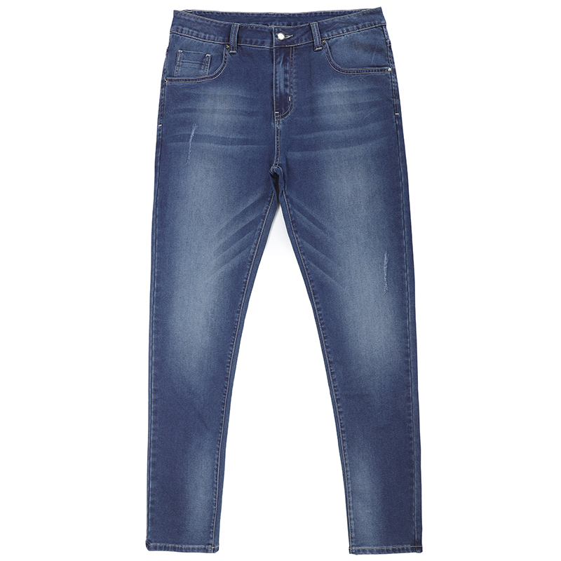 Knit denim casual jeans pants monkey wash straight men jeans trousers G2071