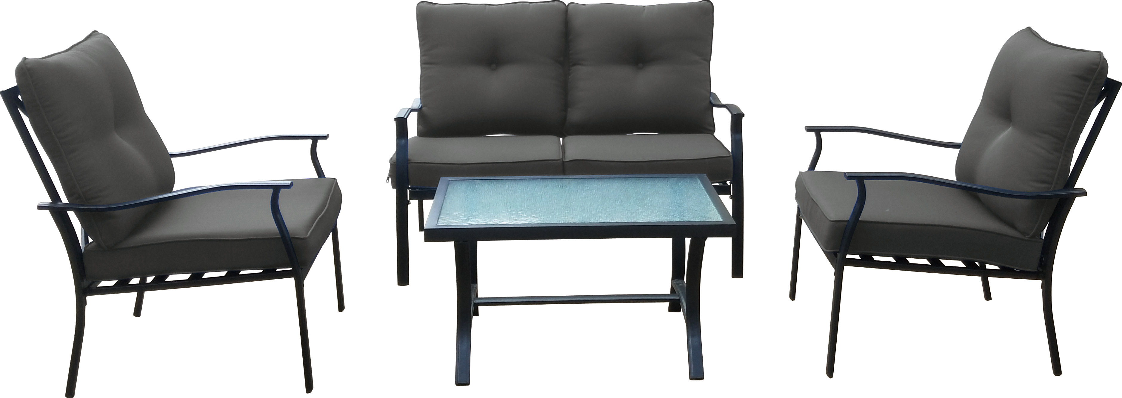 4PC steel cushioned casual set