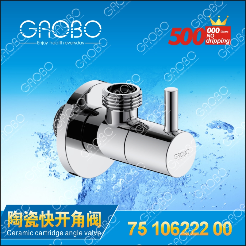 Ceramic cartridge angle valve