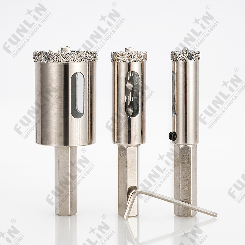 Vacuum brazed diamond drill