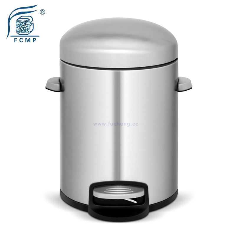 Round Stainless Steel Kitchen Pedal Garbage Bin