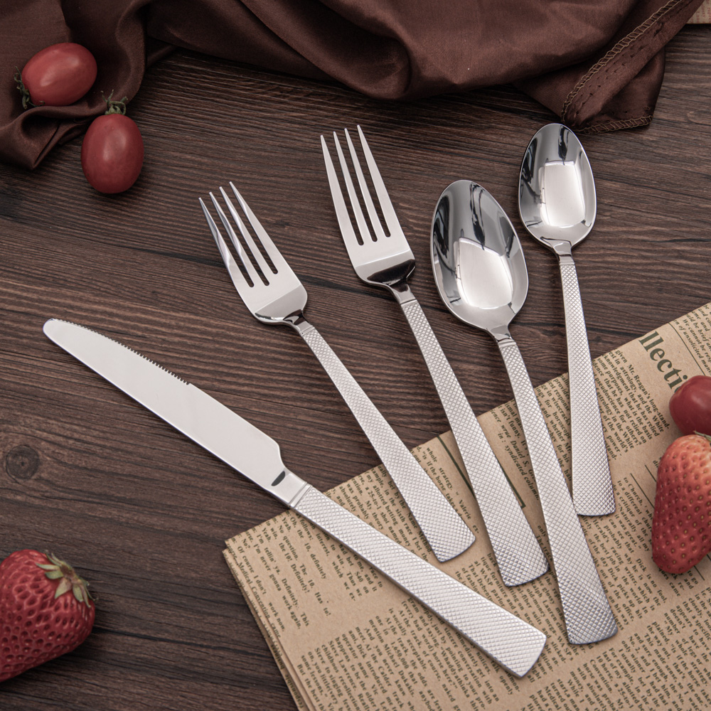Modern stainless steel restaurant dinner silverware 20 piece flatware cutlery set spoon fork knife