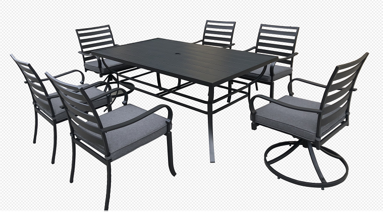 7pcs Steel Chair Set