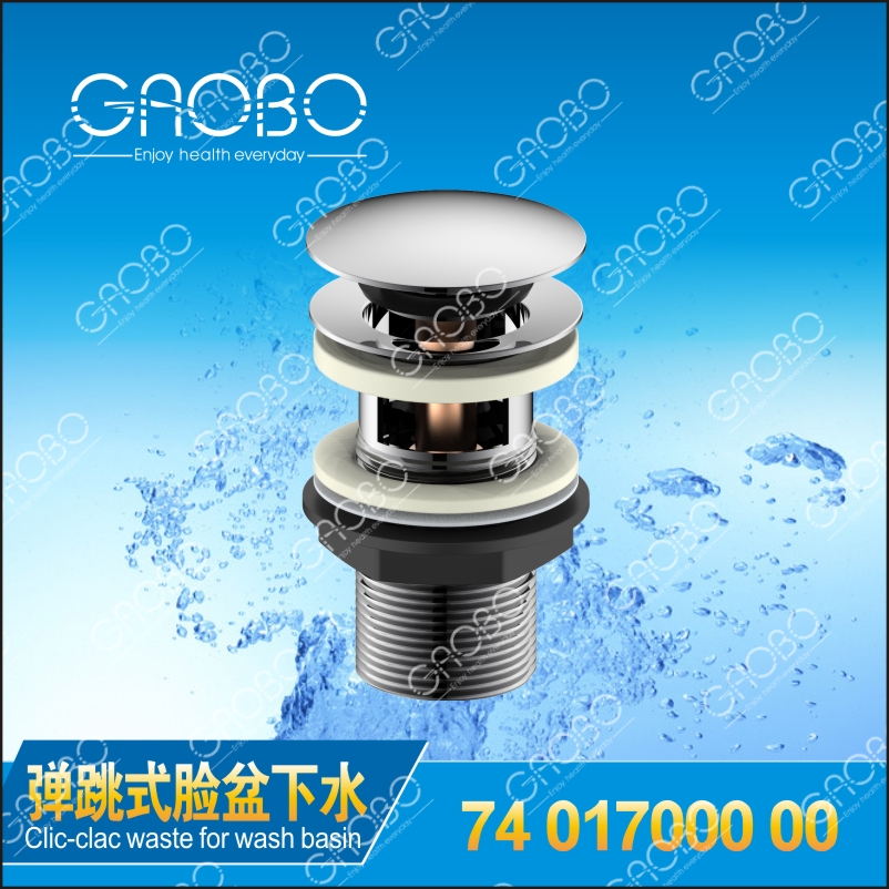 Clic-clac waste for wash basin