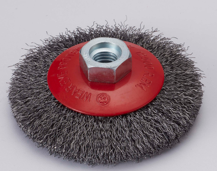 crimped wire bevel brush