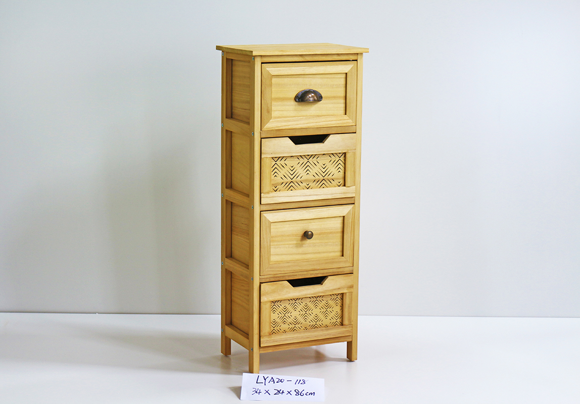 4 chest solid wood storage cabinet