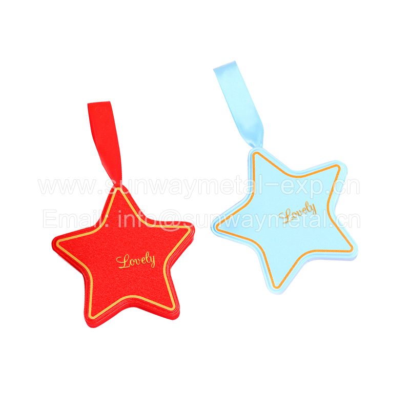 Star shaped tin box Christmas tree decoration box