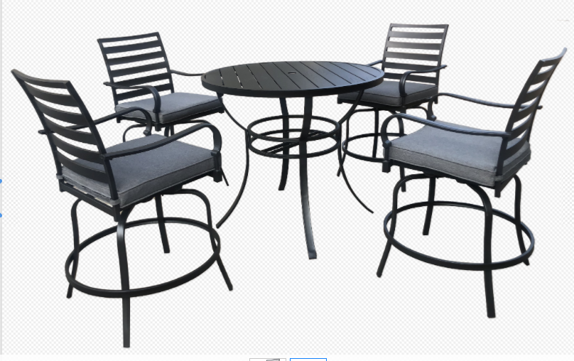 5pcs swivel chair set