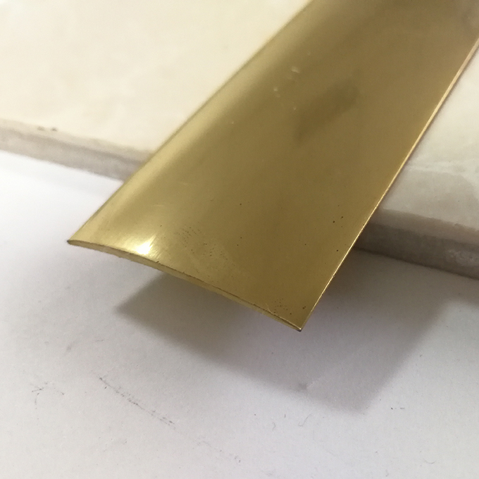 Brass tile to carpet top T profile