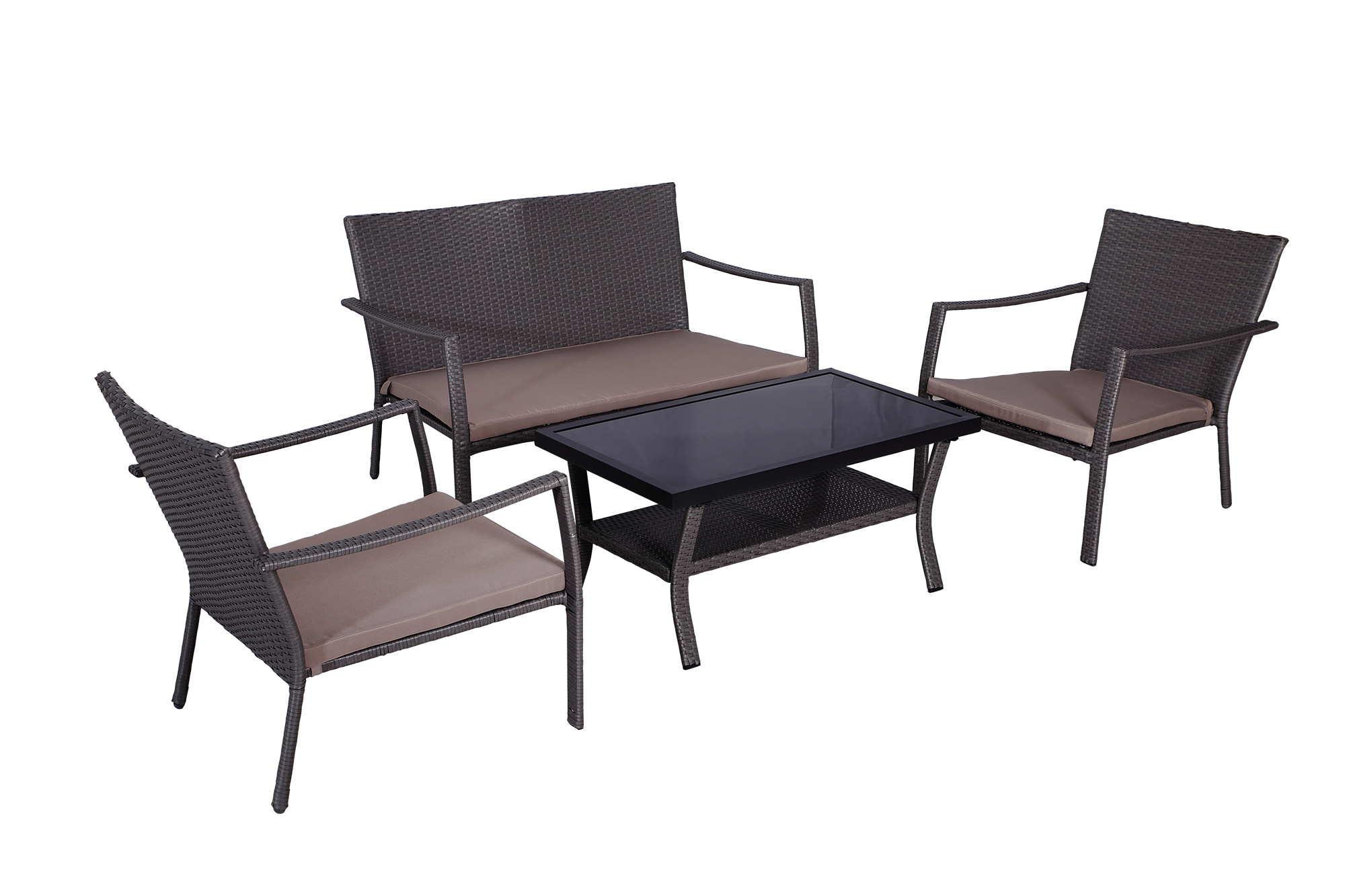 4pcs Wicker Sofa Set