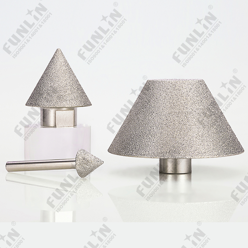 Vacuum brazed diamond chambering bit
