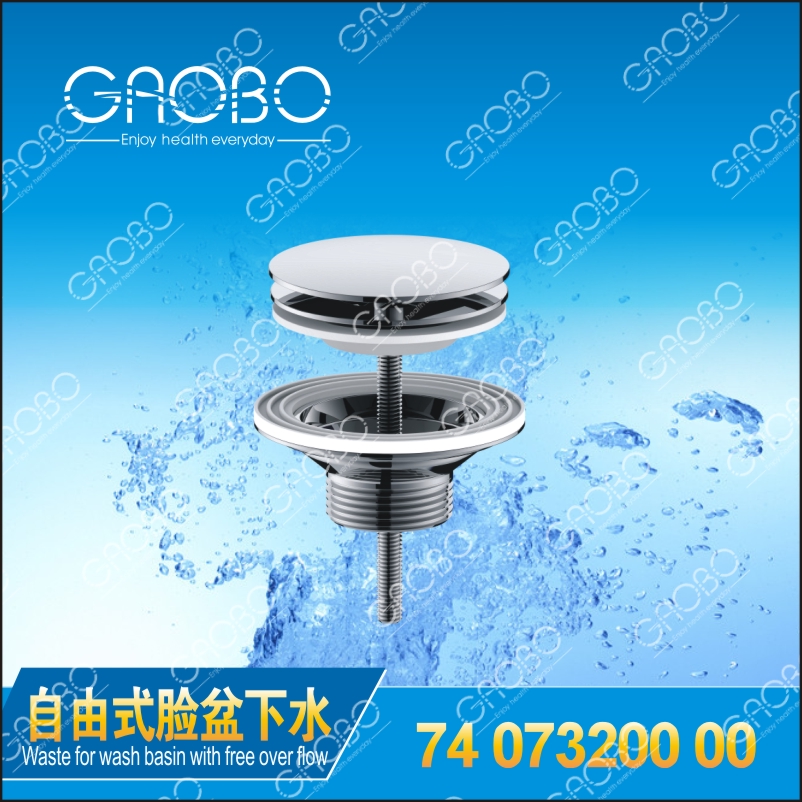 Waste for wash basin with freeflow