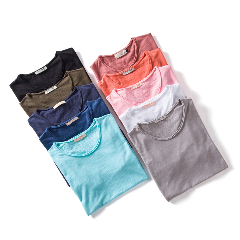 2020 Latest designs tshirt women colorful 100% bamboo cotton plus size t-shirt wholesale