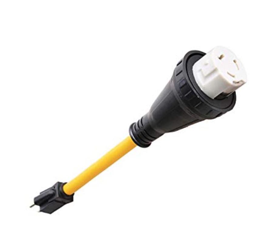 Dogbone RV Power Adapter Cords Electrical Twist Lock Connector 12-inch (15M50T)