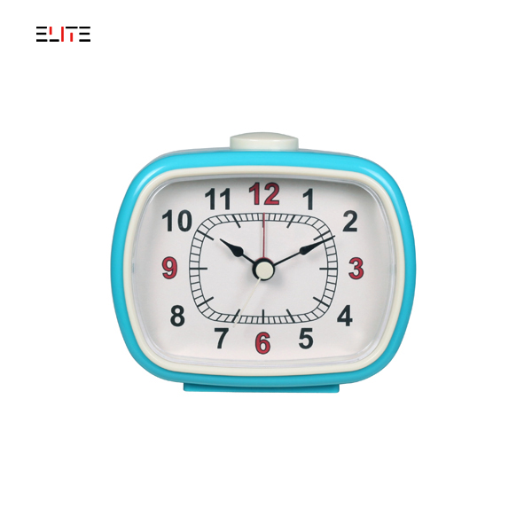 Plastic table BB alarm clock with silent movement