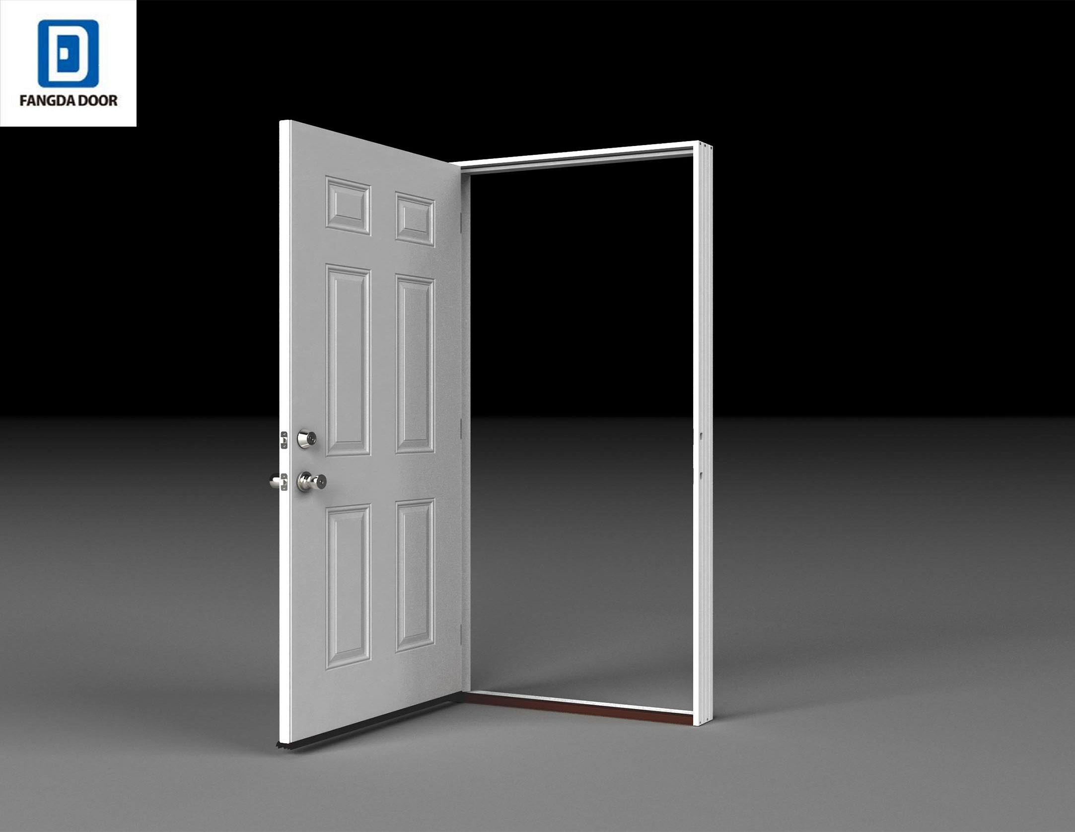 Fangda hot sale pre-hung steel door