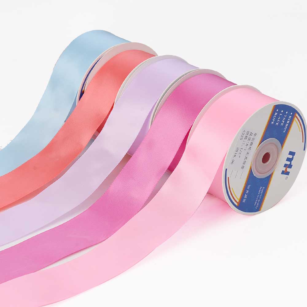 Double sided polyester satin ribbon