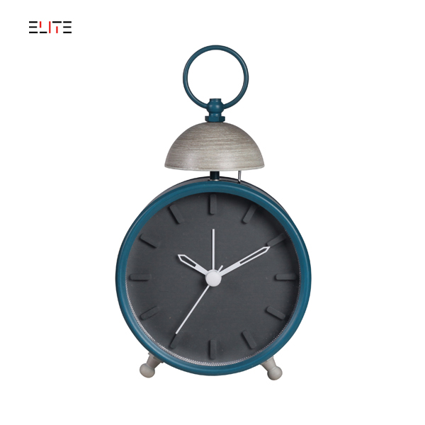 3.5” metal single-bell alarm clock with raise hour markings