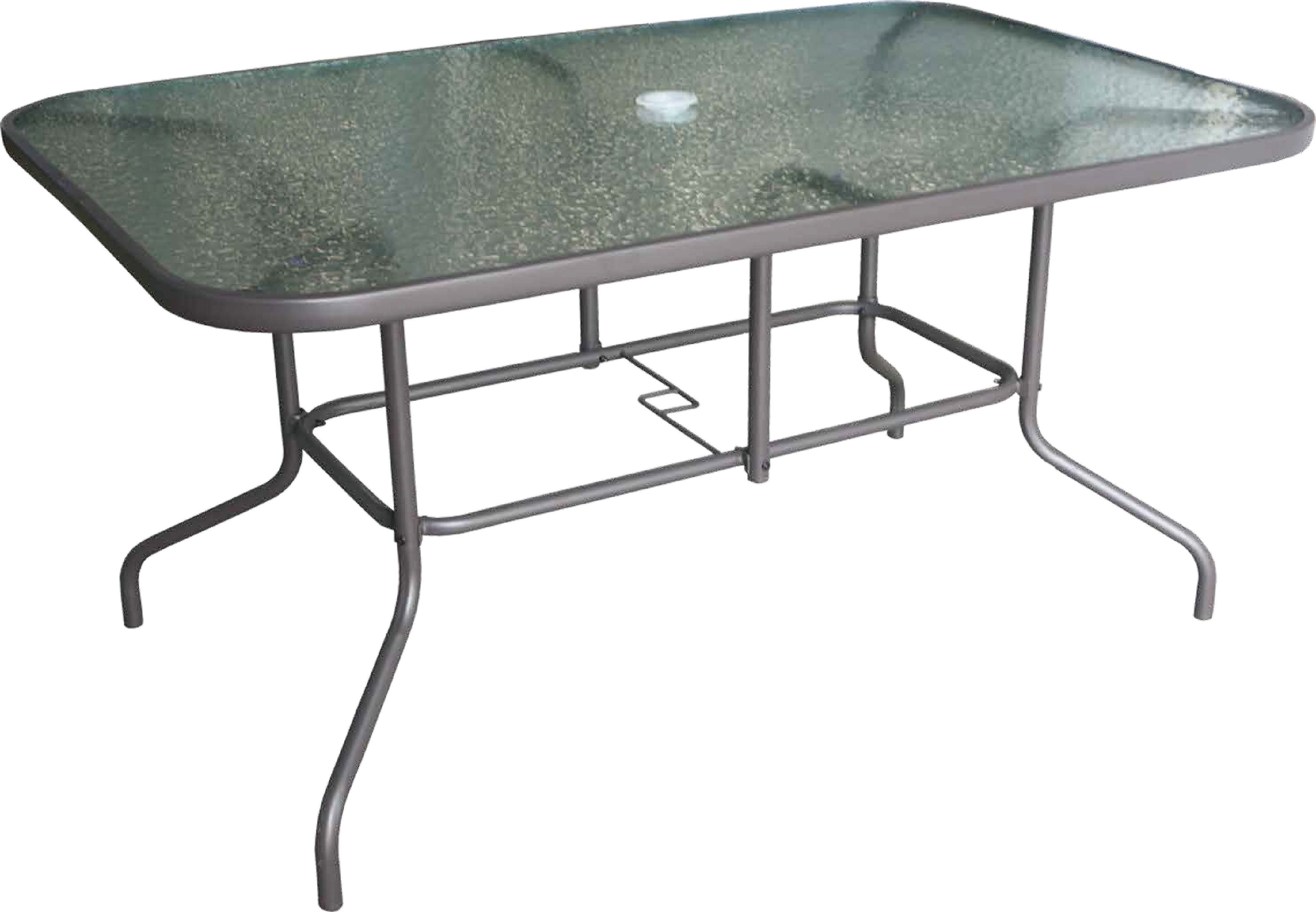 Glass rectangular table