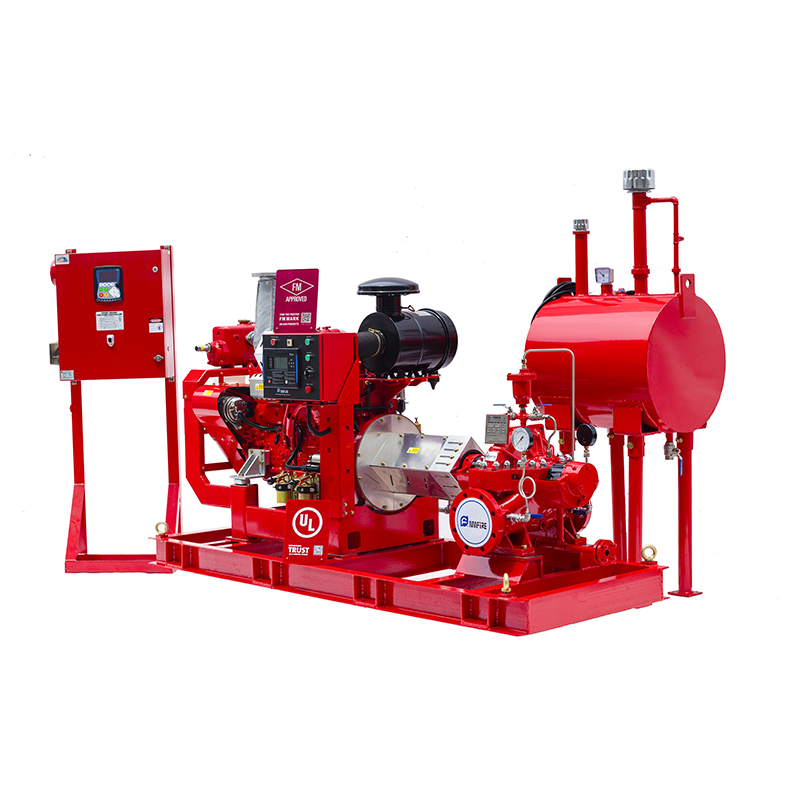 diesel split case fire pump set