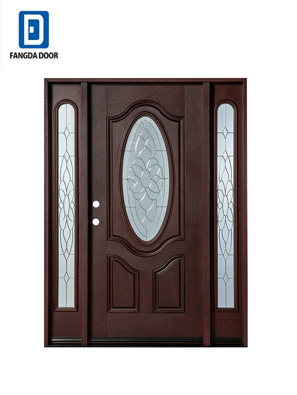 Fangda fiberglass oval glass decoration swing door