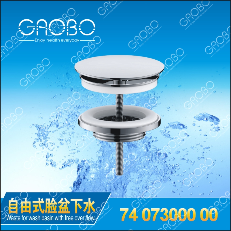 Waste for wash basin with free overflow