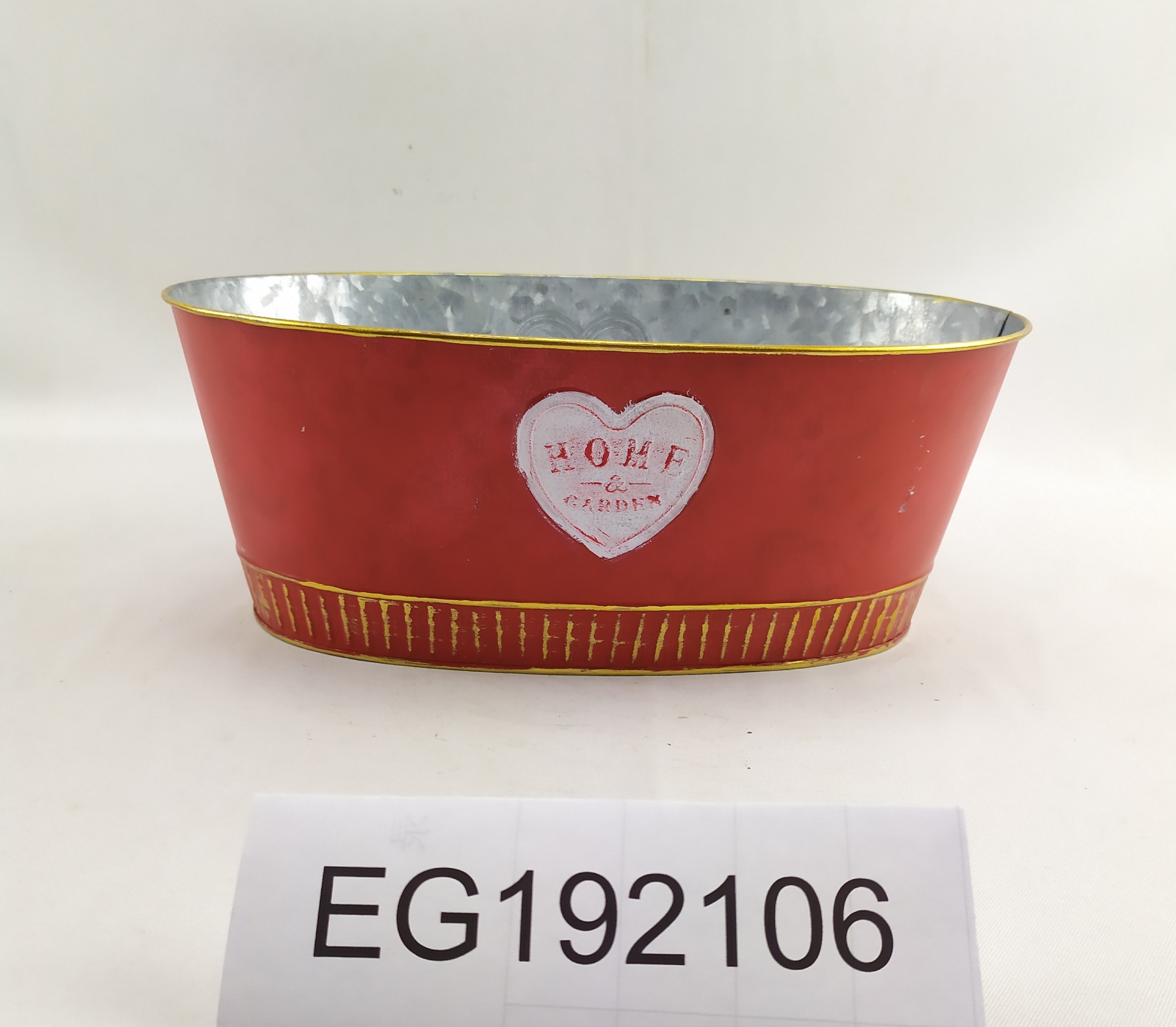 Galvanized Zinc garden flower pot