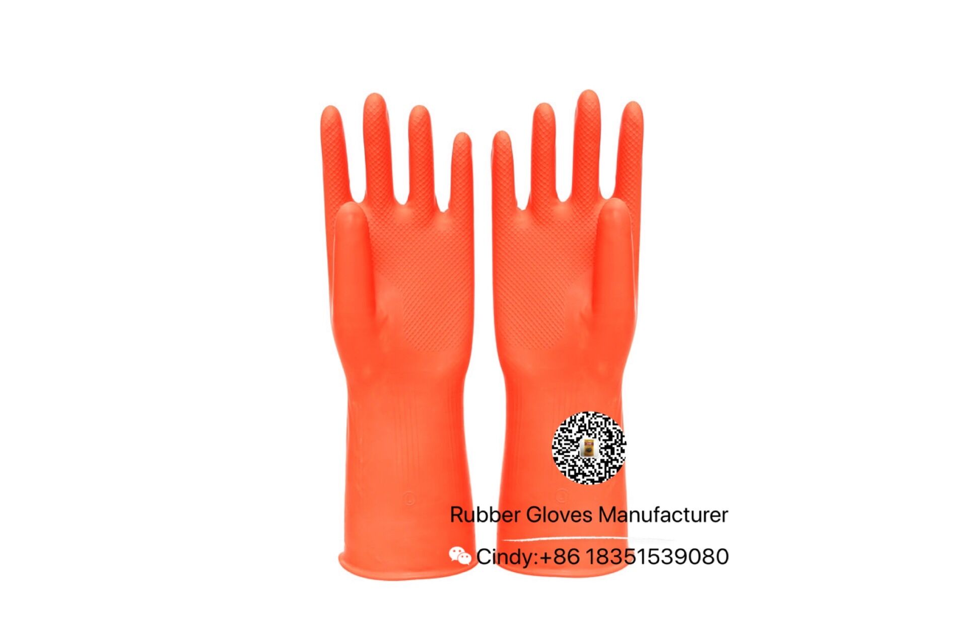 Orange Latex Gloves