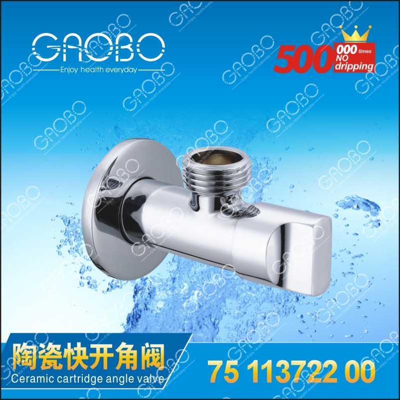 Ceramic cartridge angle valve