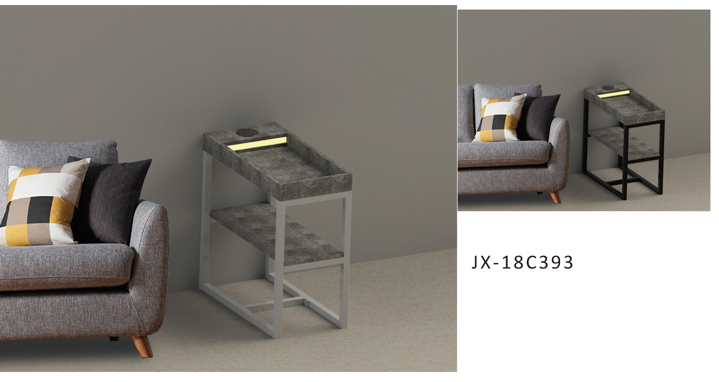 Bluetooth speakers and LED light End table