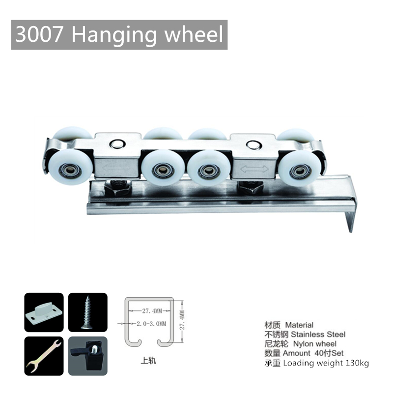 Hanging wheel hanging roller for wooden door