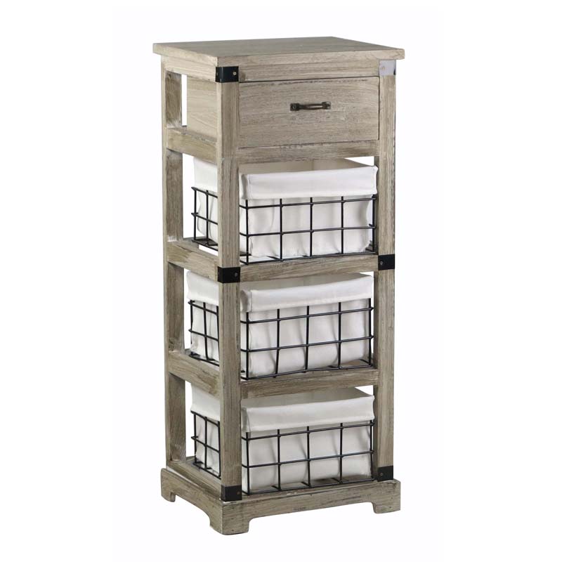 iron+paulownia cabinet