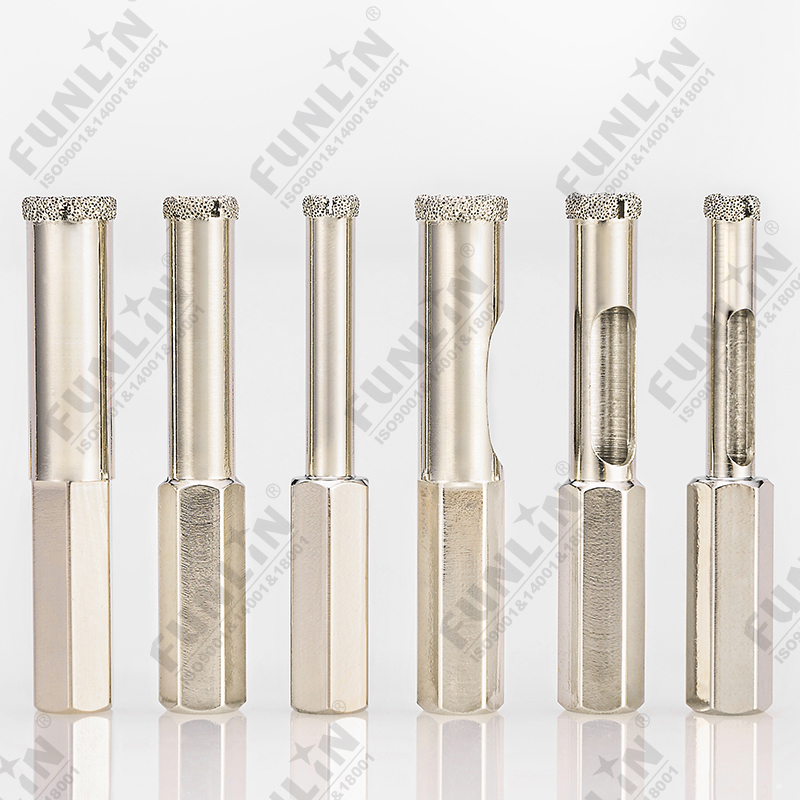 Vacuum brazed diamond drill low speed