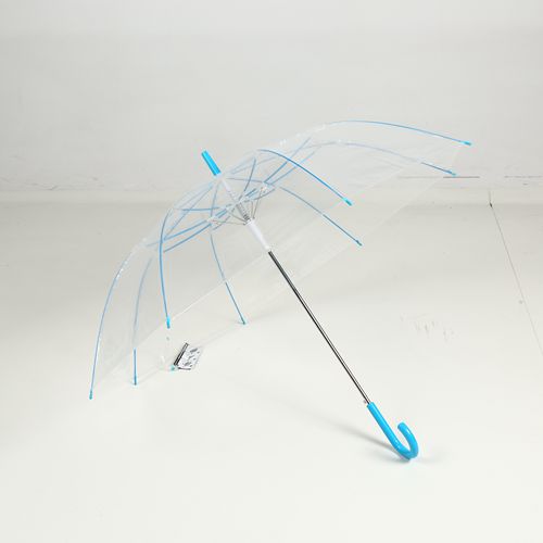 23inches*8 ribs automatic transparent stick umbrella