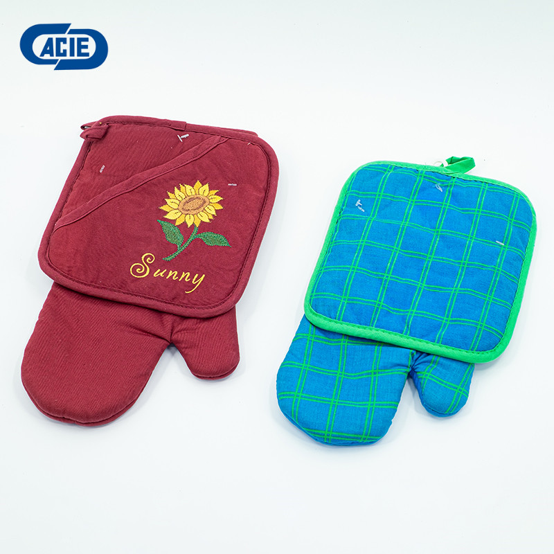 Silicone Oven Mitts with Cotton Lining, High Heat Resistant Kitchen Gloves, Non-Slip Potholder