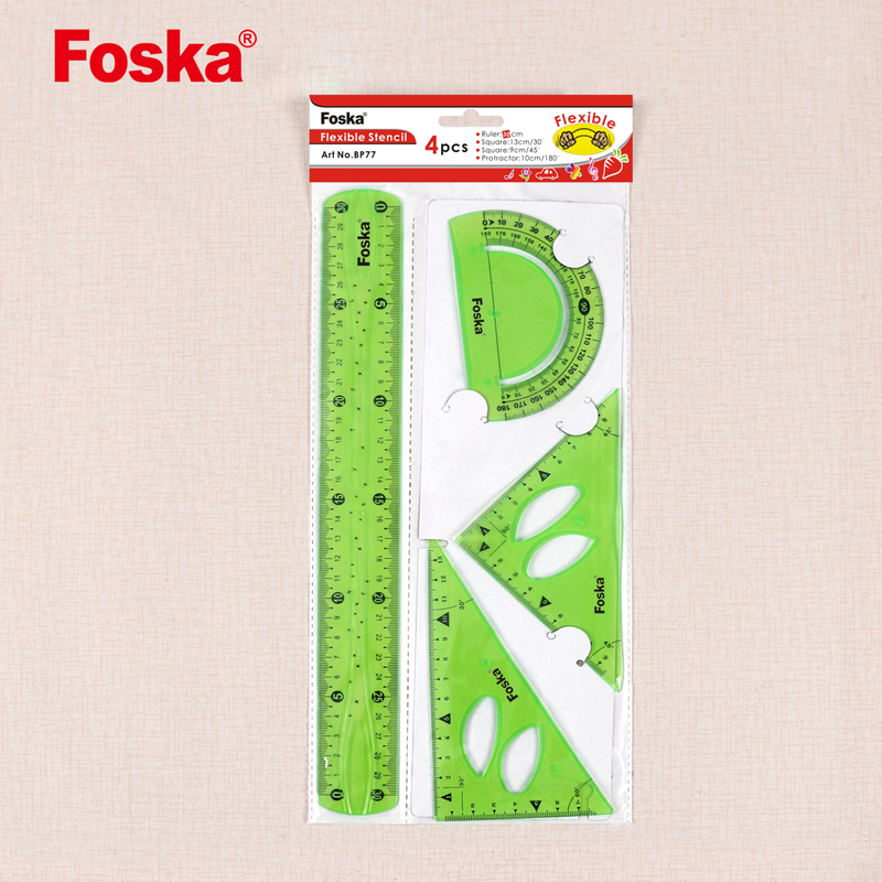 Foska Good Quality Plastic Flexible Ruler Set