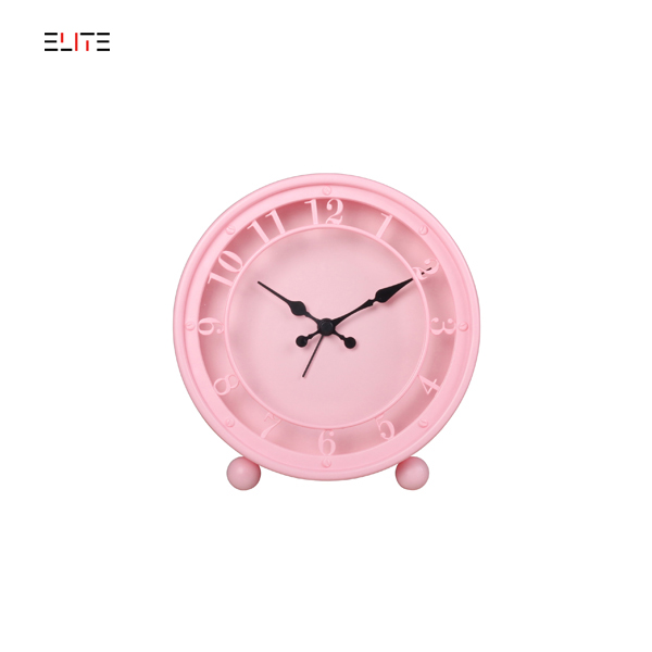 Scandinavian style alarm clock with plastic case and floating dial