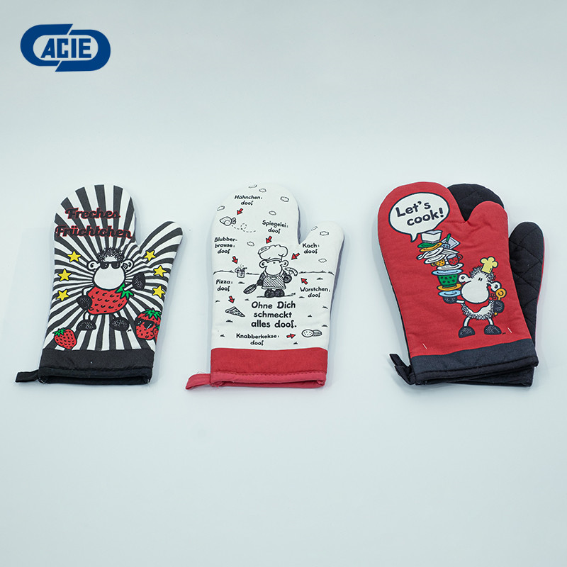 Silicone Oven Mitts with Cotton Lining, High Heat Resistant Kitchen Gloves, Non-Slip Potholder