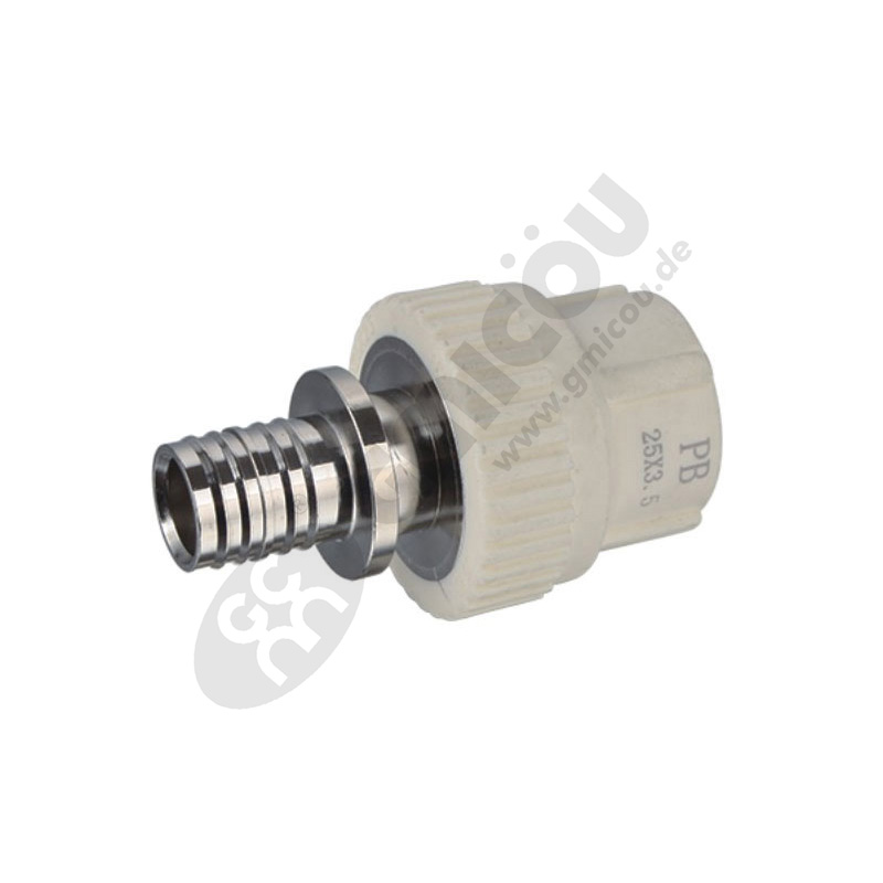 Pipe connectors for axial press fitting with PB-pipe