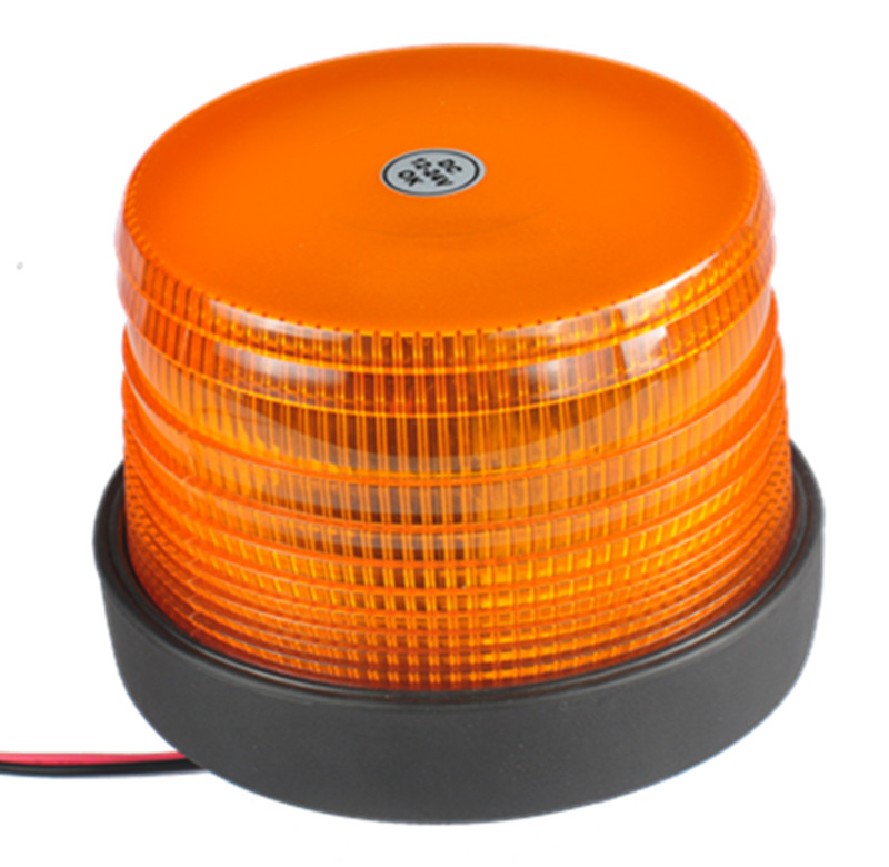 DC12-48V PC lens Rubber Base Yellow LED Strobe Emergency light, 60pcs SMD LED warning beacons