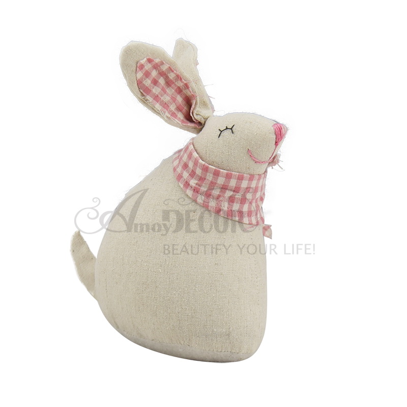Fabric Sitting Rabbit Decor